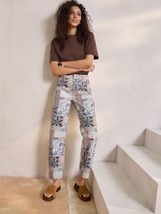 Блакитний печворк - прямий крій 100% Cotton Jeans - Image 1 of 8