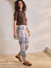 Блакитний печворк - прямий крій 100% Cotton Jeans - Image 4 of 8