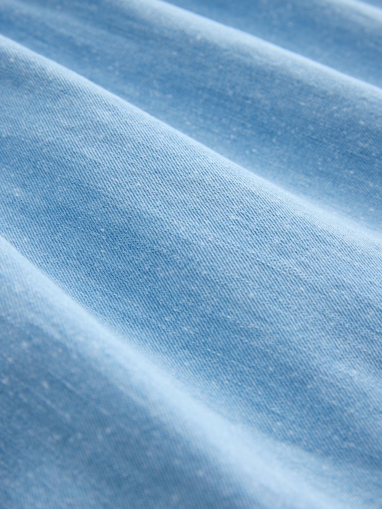 Mid Blue 100% Cotton Strappy Denim Midi Dress - Image 7 of 7