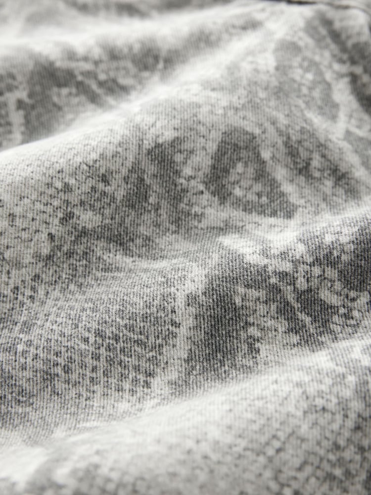 Neutral Snake Print Straight Leg 100% Cotton Jeans - Image 8 of 8