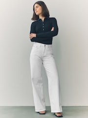 Weiß - Jeans mit weitem Bein - Bild 2 von 9