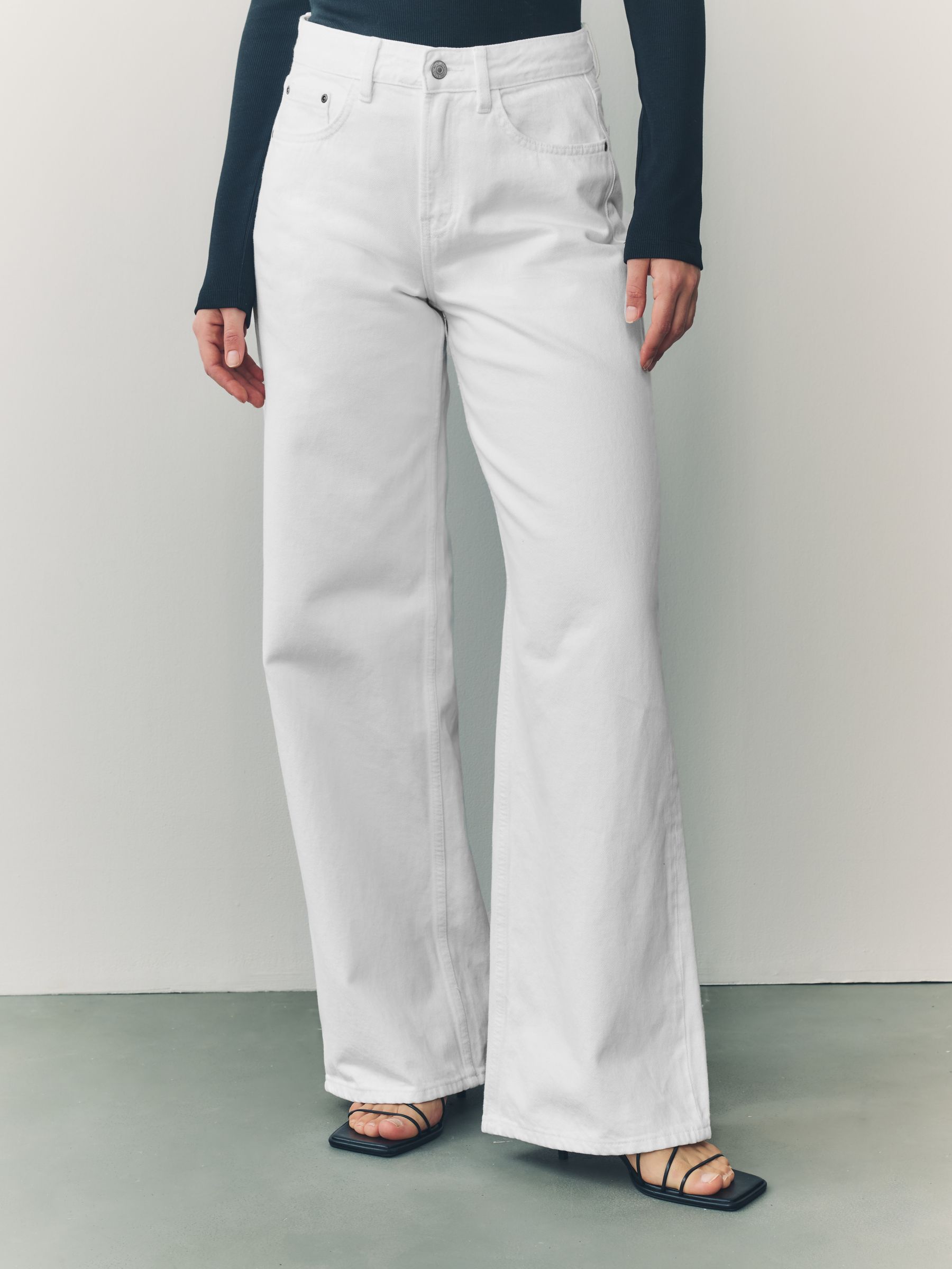 Buy White Wide Leg Jeans from Next USA