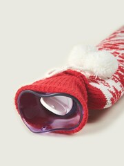 Warmies Red/White Long Hot Water Bottle - Image 3 of 5