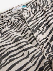Zebra Print Straight Leg 100% Cotton Jeans - Image 6 of 7