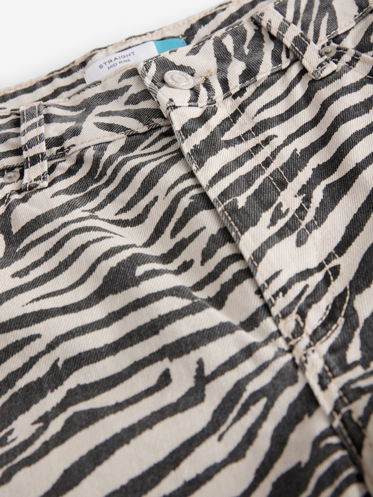 Impression Zèbre - Coupe droite 100% Coton Jeans - Image 6 of 7