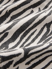 Zebra Print Straight Leg 100% Cotton Jeans - Image 7 of 7