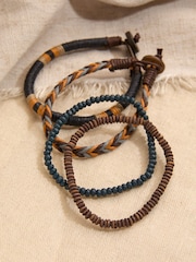 FatFace Navy Bracelet Stack - Image 2 of 2