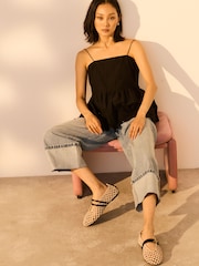 Bleach 100% Cotton Turn-up Cropped Jeans - Image 2 of 9