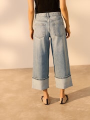 Bleach 100% Cotton Turn-up Cropped Jeans - Image 4 of 9