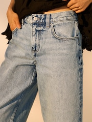 Bleach 100% Cotton Turn-up Cropped Jeans - Image 5 of 9