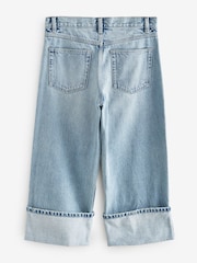 Bleach 100% Cotton Turn-up Cropped Jeans - Image 7 of 9