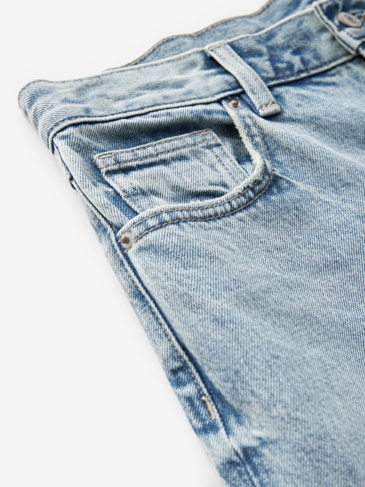 Bleach 100% Cotton Turn-up Cropped Jeans - Image 9 of 9
