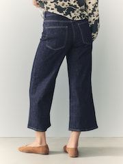 Rinse Blue Crop Wide Leg Jeans - Image 4 of 9