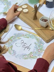 Personalised Wreath Placemat by Solesmith - Image 2 of 2