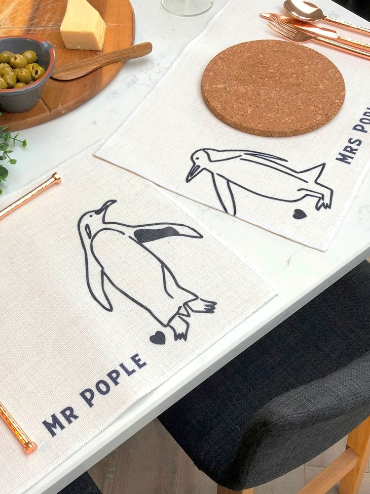 Personalised 100% Linen Place Mats by Solesmith - Image 1 of 4