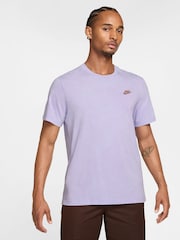 Nike Lilac Purple Club Premium Washed T-Shirt - Image 1 of 5