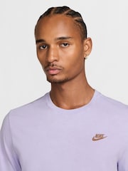 Nike Lilac Purple Club Premium Washed T-Shirt - Image 3 of 5