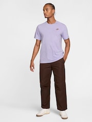 Nike Lilac Purple Club Premium Washed T-Shirt - Image 5 of 5