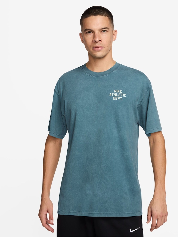 Nike Smokey Blue Graphic Back Print Training T-Shirt - Image 1 of 3