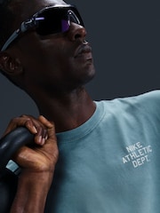 Nike Smokey Blue Graphic Back Print Training T-Shirt - Image 5 of 5