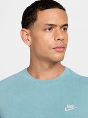 Nike Blue Club Premium Washed T-Shirt - Image 4 of 5