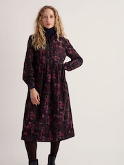 Seasalt Cornwall Blue Rosina Shirt Style Midi Dress - Image 2 of 5
