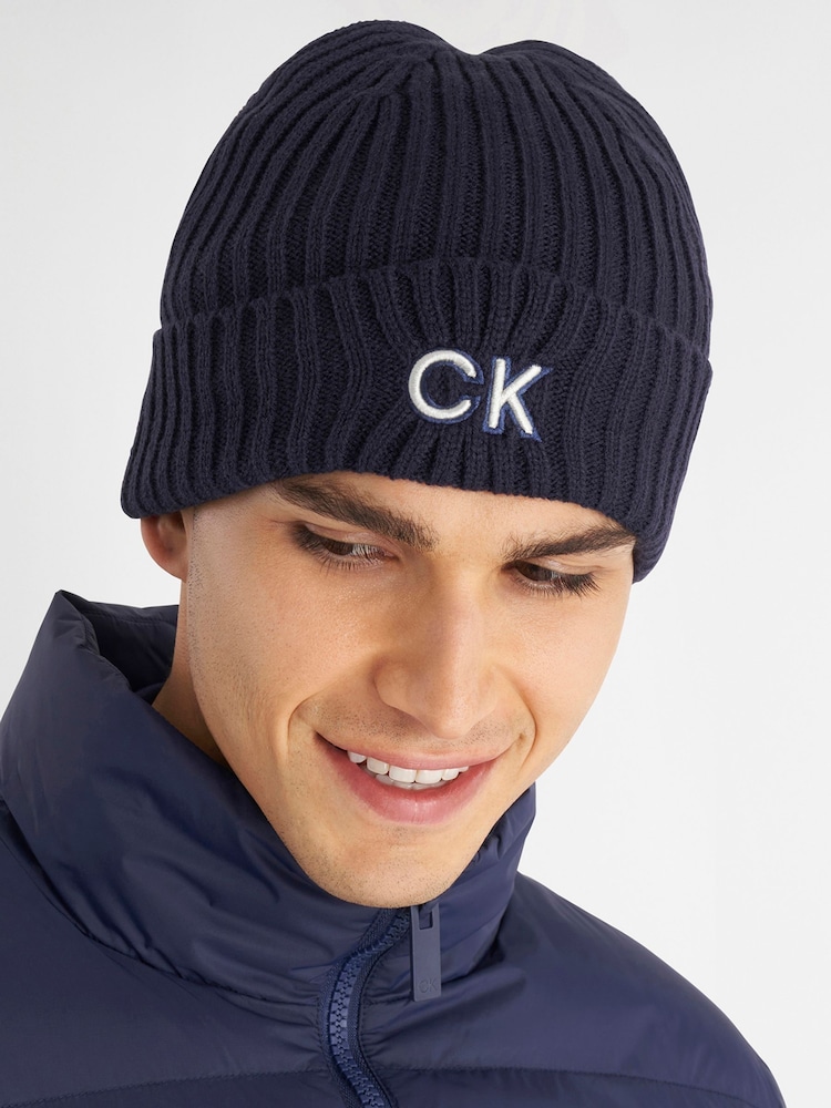 Azul marino - Gorro de punto acanalado de Calvin Klein Golf - Imagen 1 de 6