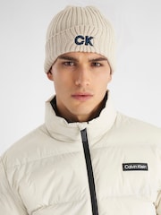 Marrón - Gorro de punto acanalado de Calvin Klein Golf - Imagen 2 de 6