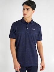 أزرق - قميص بولو بملمس بارز من Calvin Klein Golf - صورة 1 من 9