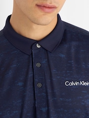 أزرق - قميص بولو بملمس بارز من Calvin Klein Golf - صورة 4 من 9