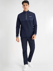 Calvin Klein Golf Blue Baylor Creek Hybrid Quarter Zip Jacket - Image 2 of 9
