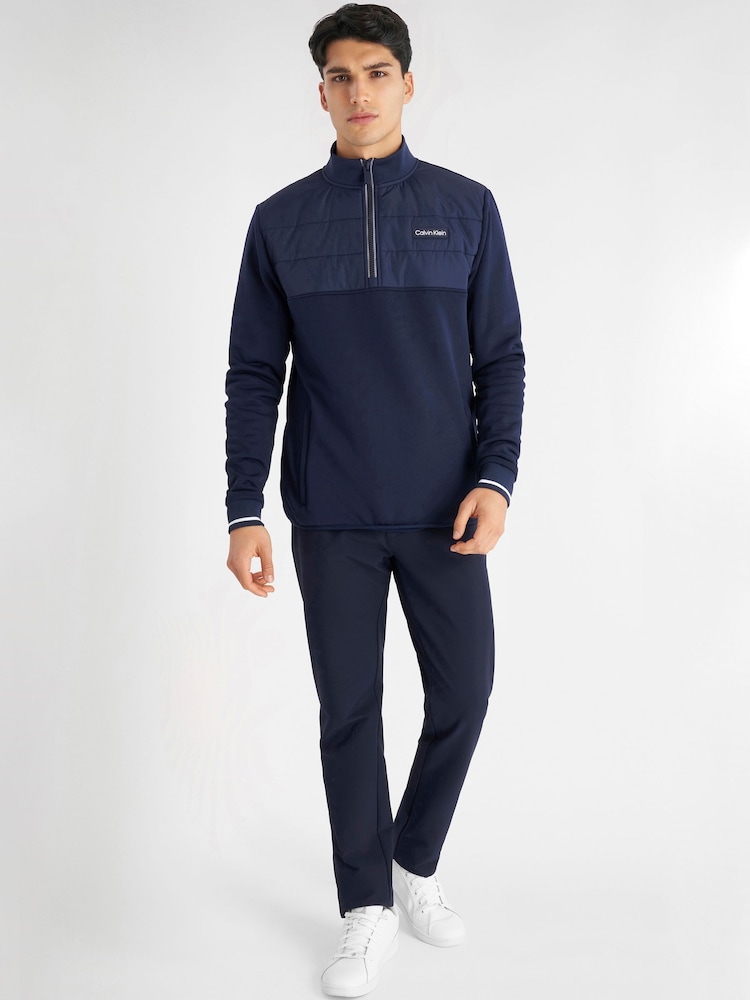 Calvin Klein Golf Blue Baylor Creek Hybrid Quarter Zip Jacket - Image 2 of 9
