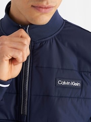 Calvin Klein Golf Blue Baylor Creek Hybrid Quarter Zip Jacket - Image 4 of 9