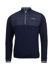 Calvin Klein Golf Blue Baylor Creek Hybrid Quarter Zip Jacket - Image 5 of 9