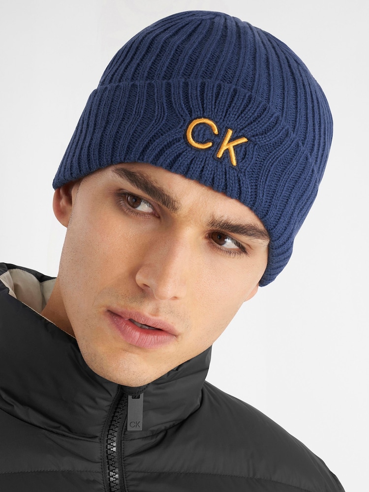 Azul - Gorro de punto acanalado de Calvin Klein Golf - Imagen 1 de 6
