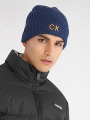 Azul - Gorro de punto acanalado de Calvin Klein Golf - Imagen 2 de 6