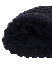 Calvin Klein Golf Blue Chunky Knit Beanie With Badge - Image 5 of 6