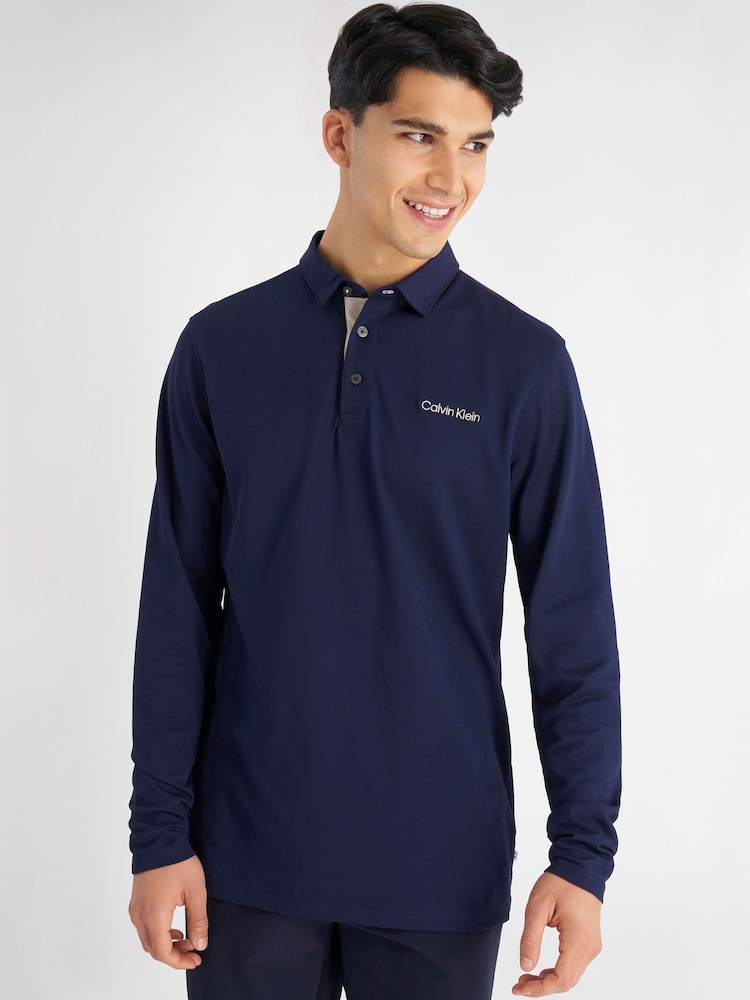 Calvin Klein Golf Medina Long Sleeve Polo Shirt - Image 2 of 8