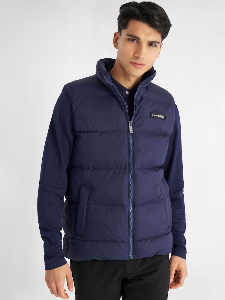 Calvin Klein Golf Blue Winnsboro Padded Gilet - Image 1 of 9