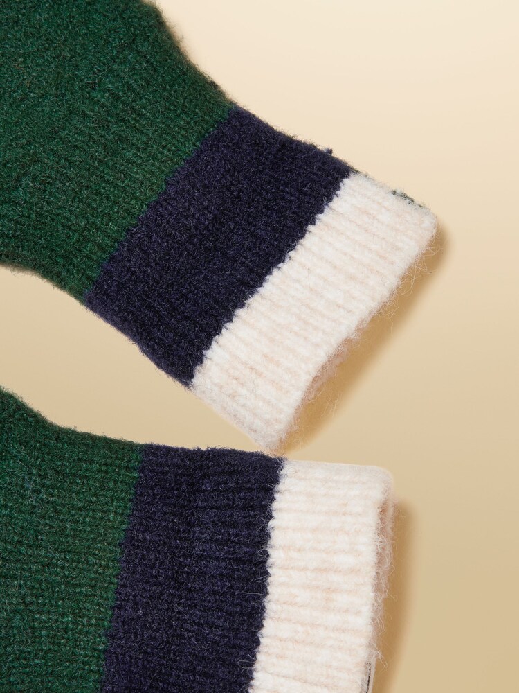 Joules Popley Green/Navy Gloves - Image 3 of 3 Joules Popley Green/Navy Gloves - Image 3 of 3