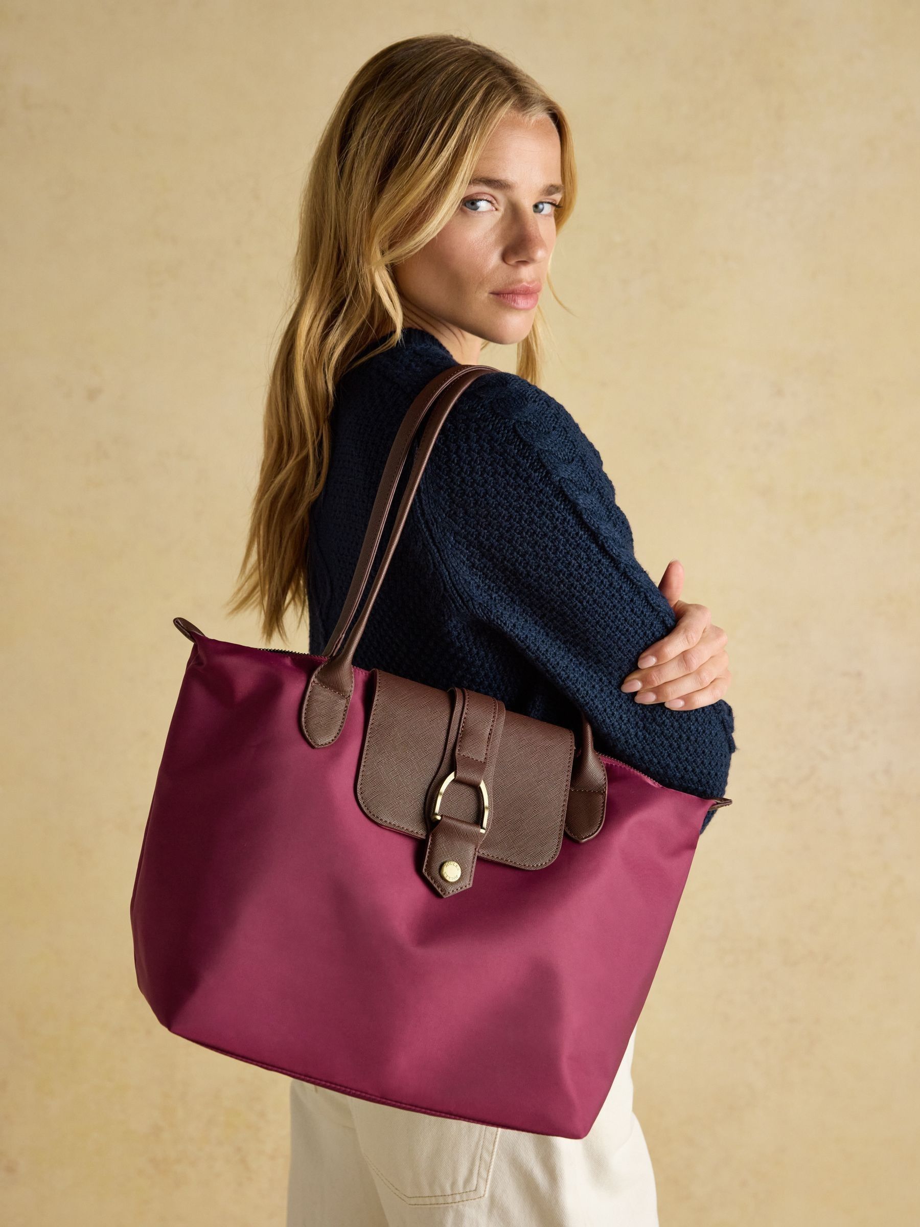 Joules Edie Berry Red Shopper bag