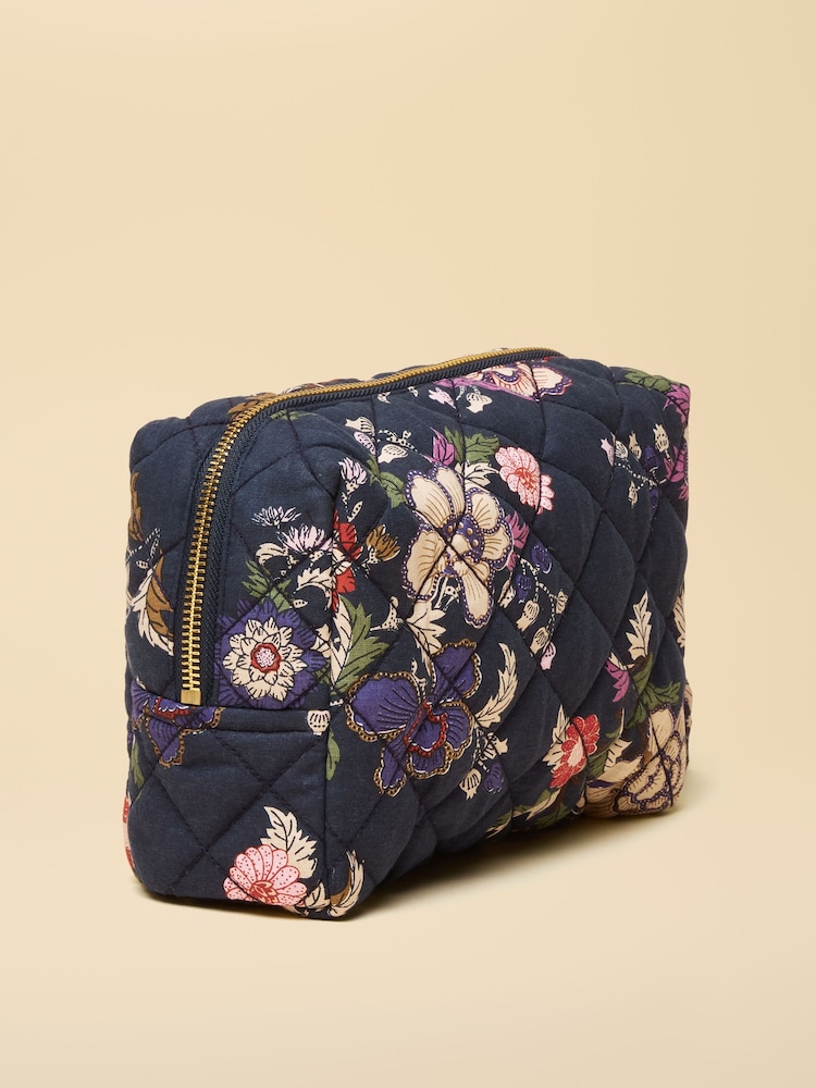 Joules Lillia Blue Printed Cosmetic Bag - Image 2 of 4