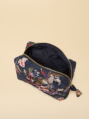 Joules Lillia Blue Printed Cosmetic Bag - Image 4 of 4
