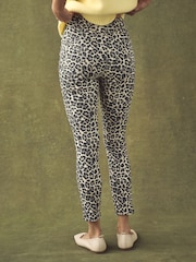 Leopard Cropped Denim Jersey Leggings - Image 3 of 7