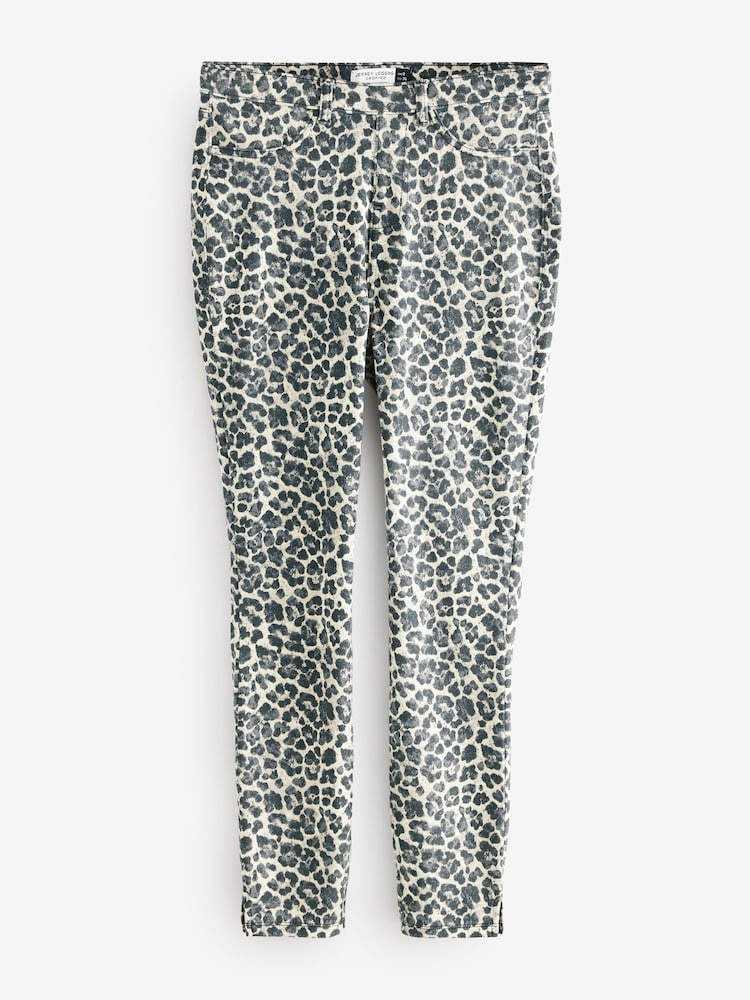 Leopard - Cropped Leggings aus Denim-Jersey - Image 5 of 7
