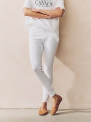 Blue/White Full Length Jersey Denim Leggings 2 Pack - Image 3 of 9
