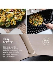 Barbary and Oak Beige 26cm Cast Iron Round Fry Pan - Image 5 of 9