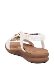 Pavers White Pavers Embellished Flat Black Sandals - Image 3 of 5