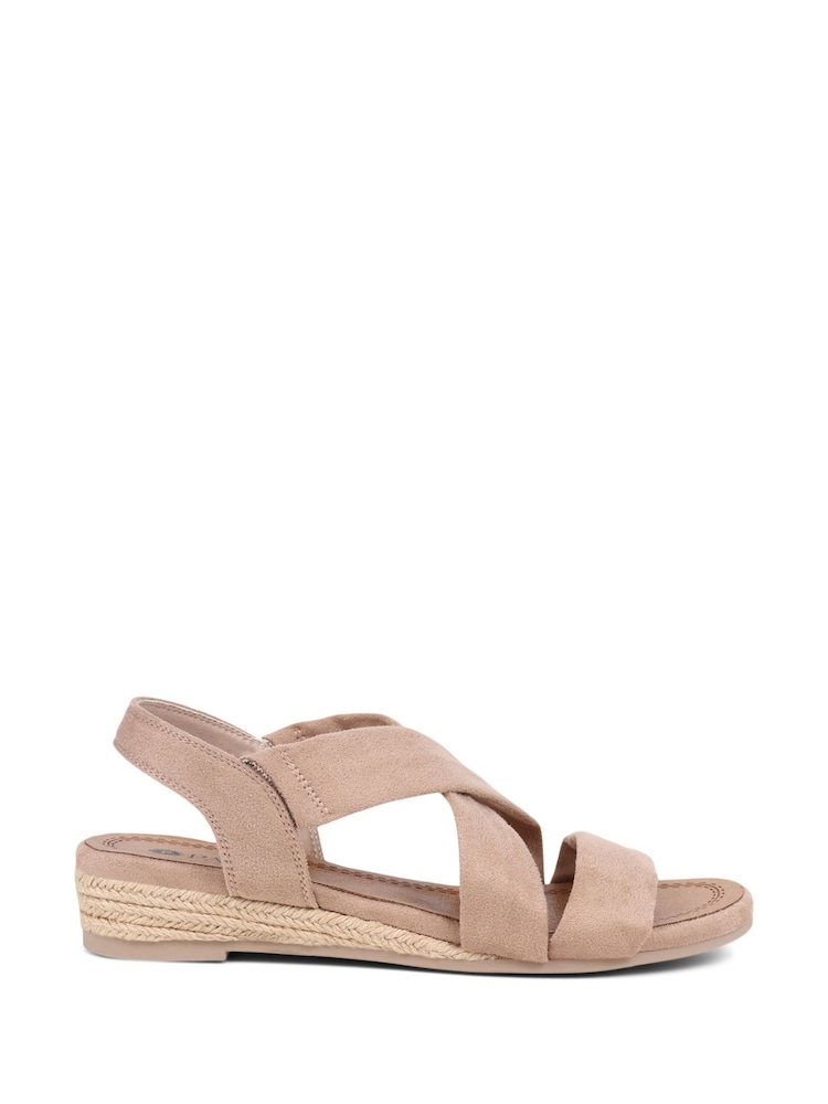 Pavers Brown Slip On Wedge Sandals - Image 1 of 5