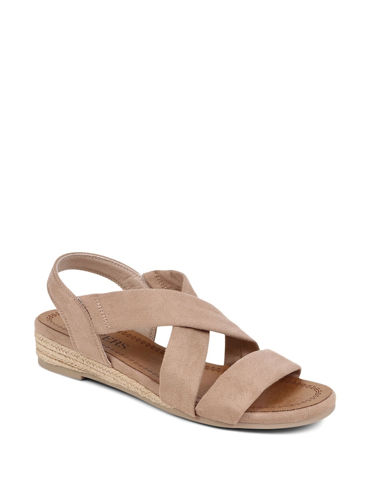 Pavers Brown Slip On Wedge Sandals - Image 2 of 5